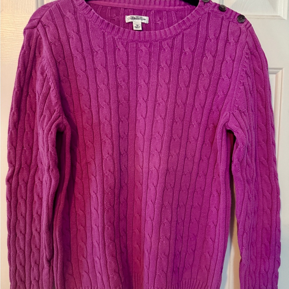 Croft & Barrow Purple Cable Knit Sweater
